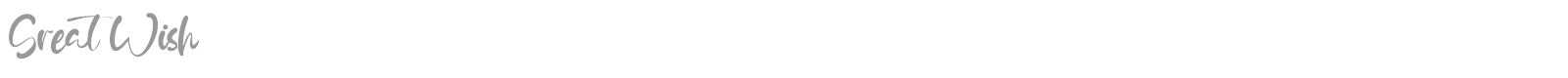 Great Wish font preview